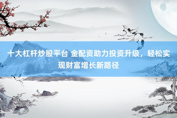 十大杠杆炒股平台 金配资助力投资升级，轻松实现财富增长新路径