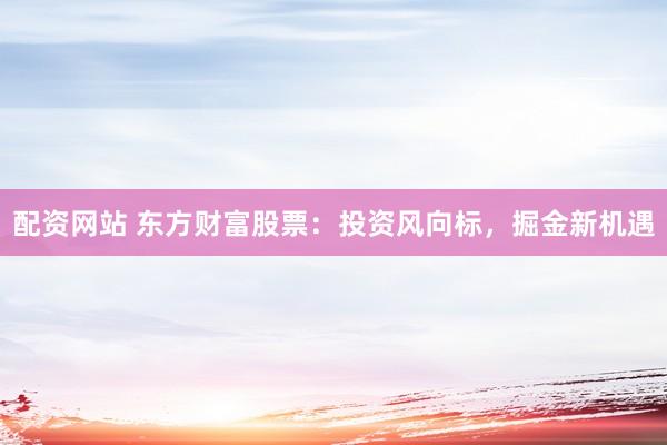 配资网站 东方财富股票：投资风向标，掘金新机遇