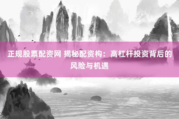 正规股票配资网 揭秘配资构：高杠杆投资背后的风险与机遇
