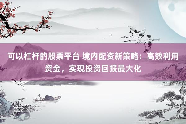 可以杠杆的股票平台 境内配资新策略：高效利用资金，实现投资回报最大化