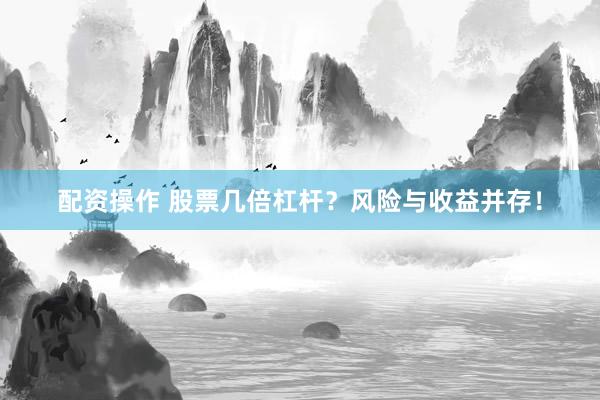 配资操作 股票几倍杠杆？风险与收益并存！