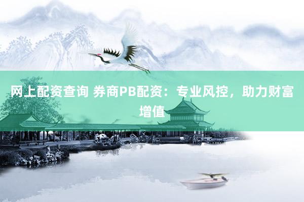 网上配资查询 券商PB配资：专业风控，助力财富增值