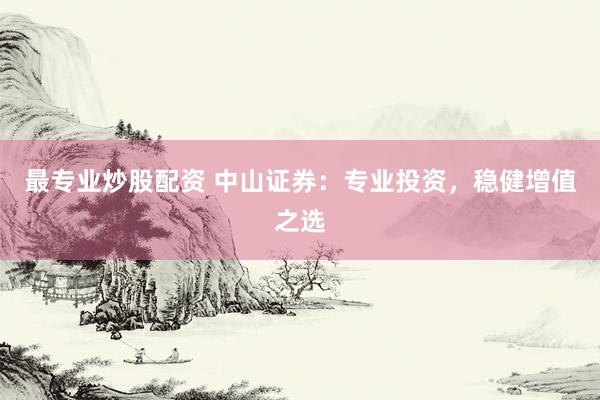 最专业炒股配资 中山证券：专业投资，稳健增值之选