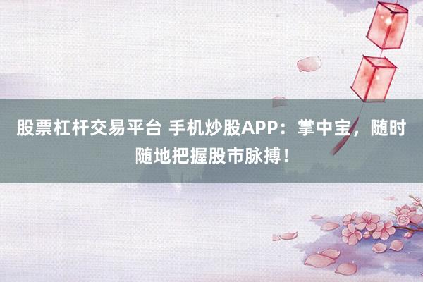 股票杠杆交易平台 手机炒股APP:掌中宝,随时随地把握股市脉搏!