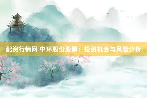 配资行情网 中环股份股票:投资机会与风险分析