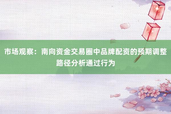 市场观察:南向资金交易圈中品牌配资的预期调整路径分析通过行为